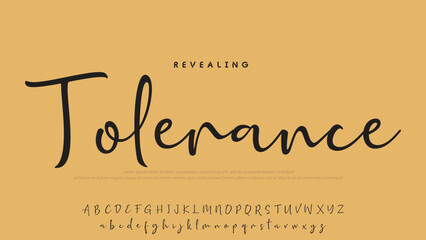 Poster - Signature script lettering font.