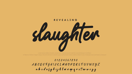 Poster - Signature script lettering font.