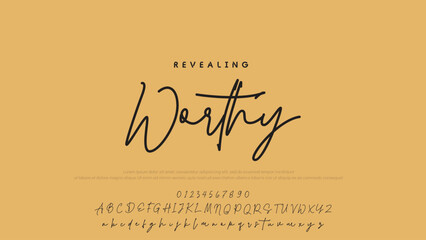Poster - Signature script lettering font.