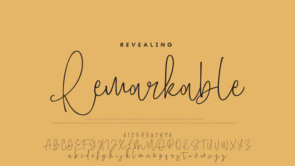 Poster - Signature script lettering font.