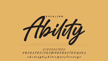 Poster - Signature script lettering font.