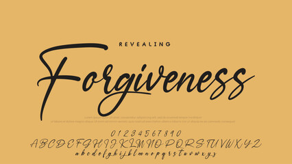Poster - Signature script lettering font.