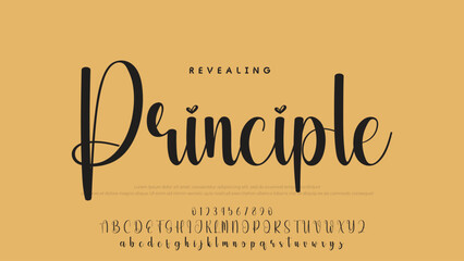 Poster - Signature script lettering font.