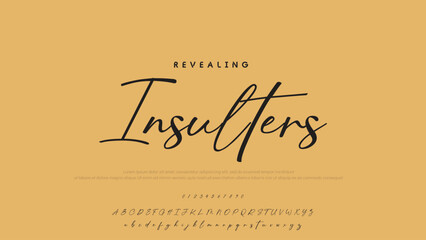 Poster - Signature script lettering font.