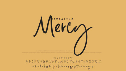 Poster - Signature script lettering font.