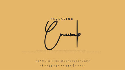 Poster - Signature script lettering font.