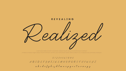 Poster - Signature script lettering font.