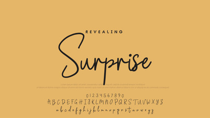 Poster - Signature script lettering font.