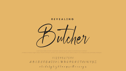 Poster - Signature script lettering font.