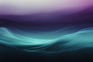 Poster - Teal And Purple Gradient Wave Abstract Background