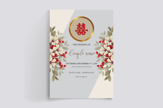 BRIDAL SHOWER FLORAL INVITATION TEMPLATE