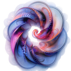 Poster - Swirling cosmos of imagination a dreamlike fractal unfolding into vibrant on transparent background