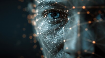 Poster - digital network face