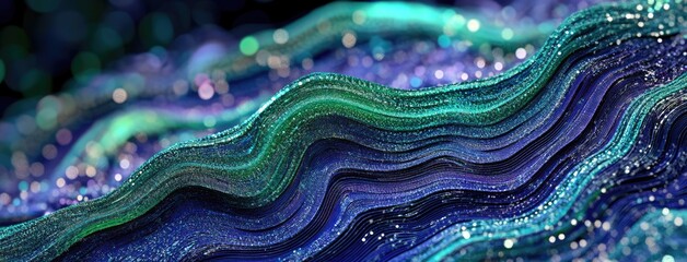 Poster - Vibrant abstract waves of colorful textures undulate in a digital landscape. illuminated by soft lighting. creating a mesmerizing visual experience suitable for backgrounds or art