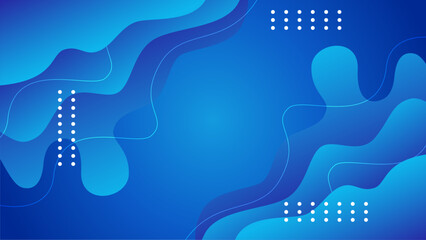 Poster - A blue gradient abstract shape background