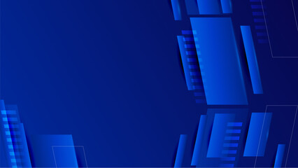 Poster - A blue gradient abstract shape background