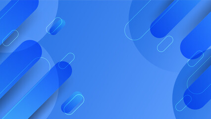 Poster - A blue gradient abstract shape background