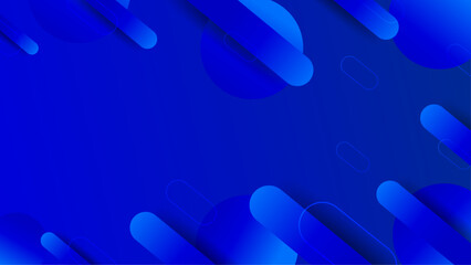 Poster - A blue gradient abstract shape background