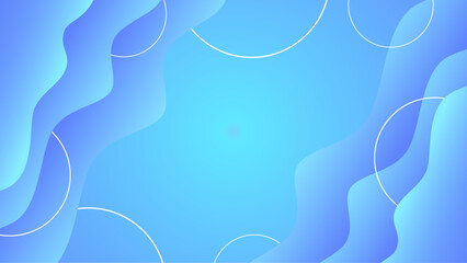 Poster - A blue gradient abstract shape background