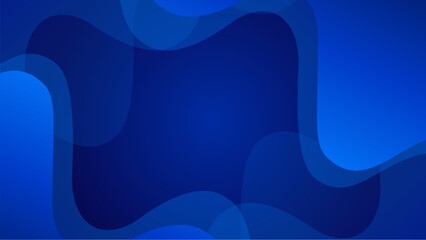 Poster - A blue gradient abstract shape background