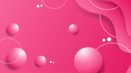 Poster - Pink gradient abstract shape background design
