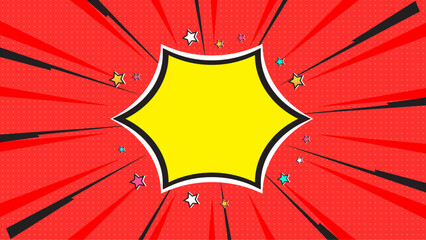 Poster - Colorful comic abstract scene page background