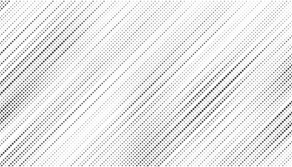 Aufkleber - Diagonal, oblique, slanting dots lines, stripes geometric vector pattern. Abstract grunge halftone texture and background. Vector illustration.	