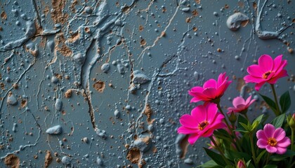 Poster - Beautiful arrangement of colorful flowers in a vase on the right side against a soft background