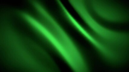 Poster - Flowing Green Fabric with Dynamic Light and Shadow Effects in Motion