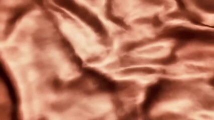 Aufkleber - Flowing Copper Silk Fabric in Gentle Motion, Abstract Texture Video