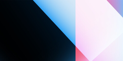 Poster - abstract background featuring a smooth blue gradient with overlapping transparent red geometric shap