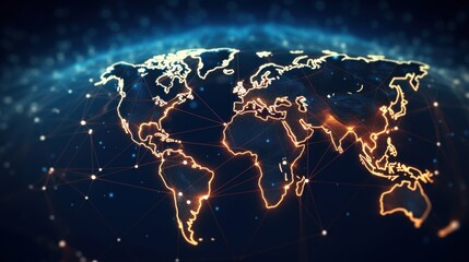 Wall Mural - logistics international delivery concept, world map with logistic network distribution on background