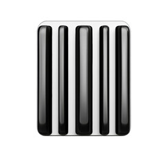 Poster - Abstract Black and White Parallel Bars create a modern minimalist pattern on transparent background