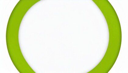 Poster - Circular green frame design abstract art modern digital artwork minimalist style close-up view creative concept