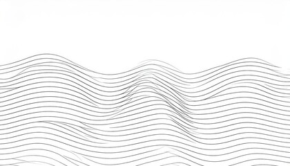 Poster - Flowing lines and waves abstract design digital art minimalist background high contrast visual concept for creativity