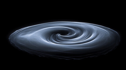 Poster - Abstract swirling vortex on black background liquid flowing smoke or water effect conceptual backdrop with a minimalist style and soft lighting