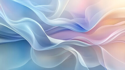 Poster - Abstract swirls of pastel colors creating soft dynamic waves and flowing lines for modern backgrounds and designs with a dreamy serene effect