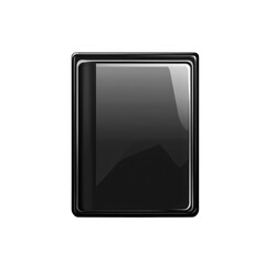 Poster - Sleek rectangle display reflecting light poised for content on a pitch on transparent background