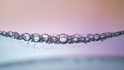 Poster - Bubbles rising in water underwater scene macro photography calm environment close-up view fluid dynamics