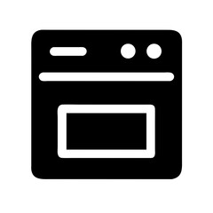 Poster - Simple black oven icon, for apps and websites