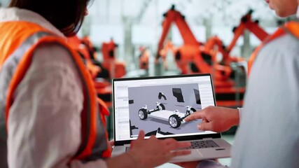 Leinwandbilder - Electric Car Production Plant