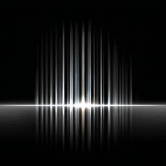 Fototapete - Abstract Light Beams and Reflections: A Symphony of Dark and Light, Illuminating an Enigmatic Horizon.