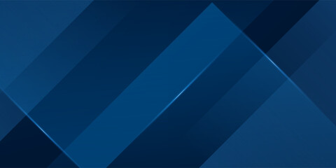 Wall Mural - abstract dark blue gradient background with geometric overlap design. blue background with shadow an