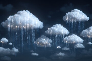 Poster - Digital Rain: Cloud Computing Data Flow Visualization