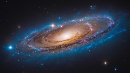 Wall Mural - Andromeda Galaxy A Majestic Spiral of Stars Gas and Cosmic Wonder