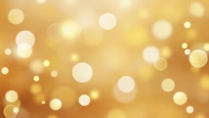 Aufkleber - Soft Golden Bokeh Background with Bright Circular Lights for Festive and Elegant Designs