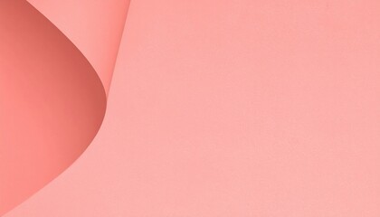 Poster - Dynamic wave of soft coral fabric studio setting abstract design gentle lighting close-up view textured elegance