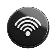 Poster - Sleek WiFi signal icon represents seamless connectivity in our modern on transparent background
