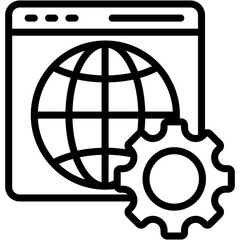 Api Management Lineal Icon Vector Illustration