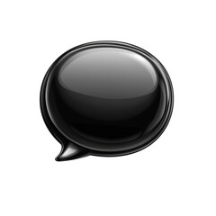 Aufkleber - Sleek and enigmatic dark chat bubble whispering secrets in the digital on transparent background